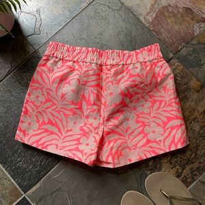 JCrew Factory Broadwalk Shorts in Hot Pink Floral, Size 0